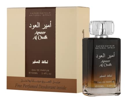 Lattafa Perfumes Ameer al Oudh & Ameer Al oudh intense oudCollection |EDP-100ML-3.4Oz| Woody, Sweet Oud, Bukhoor |Oriental Perfum. (VALUE PACK), 100.0 milliliters, 3.4 Fl Oz, 1