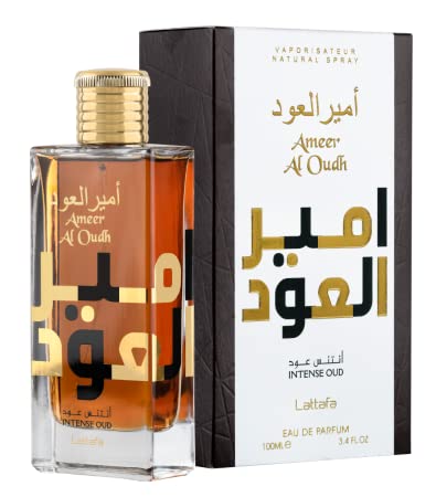 Lattafa Perfumes Ameer al Oudh & Ameer Al oudh intense oudCollection |EDP-100ML-3.4Oz| Woody, Sweet Oud, Bukhoor |Oriental Perfum. (VALUE PACK), 100.0 milliliters, 3.4 Fl Oz, 1